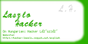 laszlo hacker business card